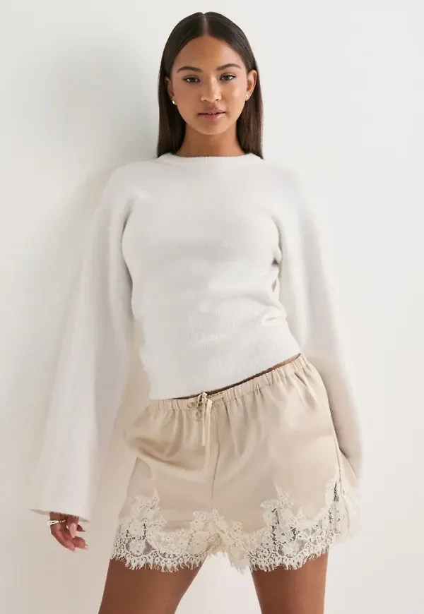 Neo Noir - Champagne - Siena Lace Shorts