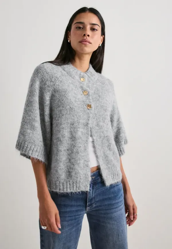 Neo Noir - Grå - Benuta Fluffy Knit Cardigan