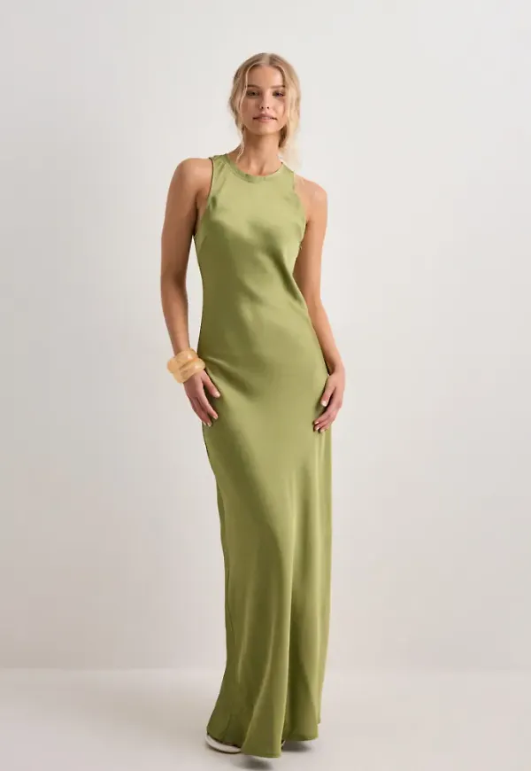 Neo Noir - Grön - Celinie Heavy Sateen Dress
