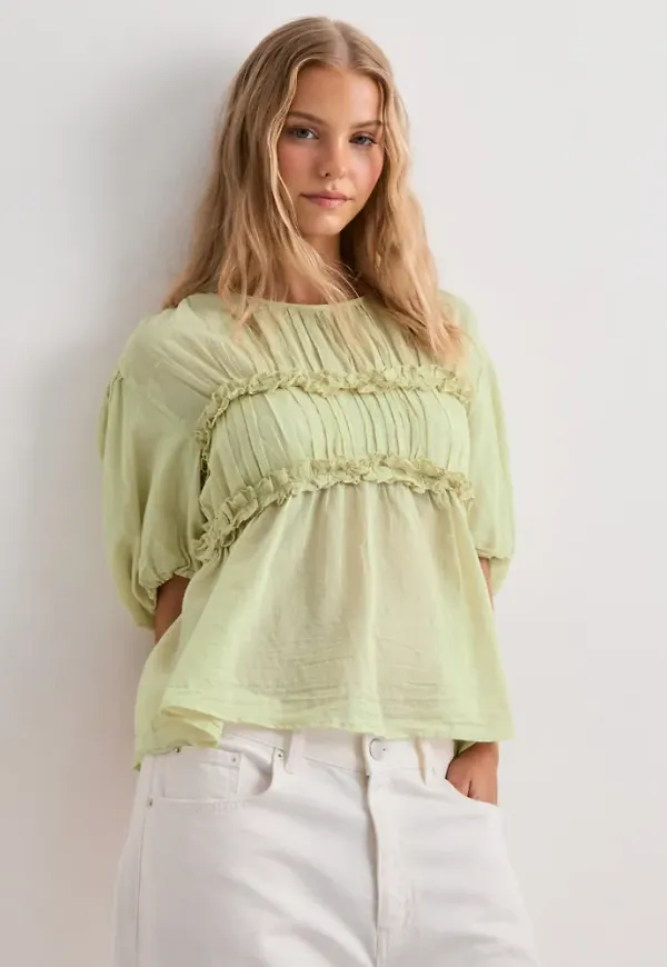 Neo Noir - Grön - Kiril S Voile Blouse