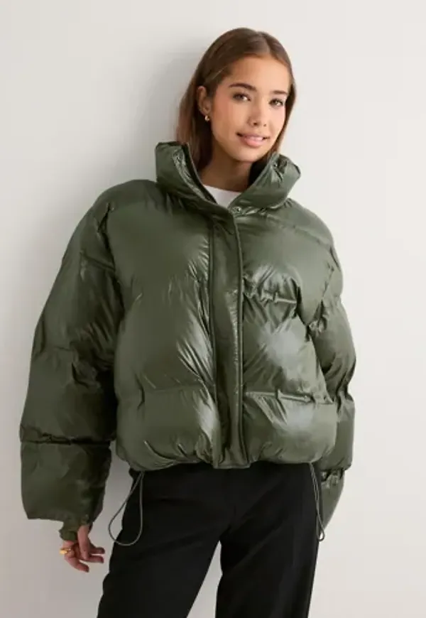 Neo Noir - Grön - Rhea Shiny Puffer Jacket