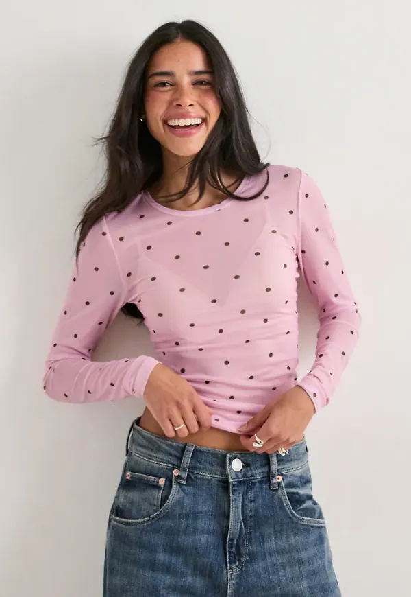 Neo Noir - Rosa - Ella Space Dot Blouse