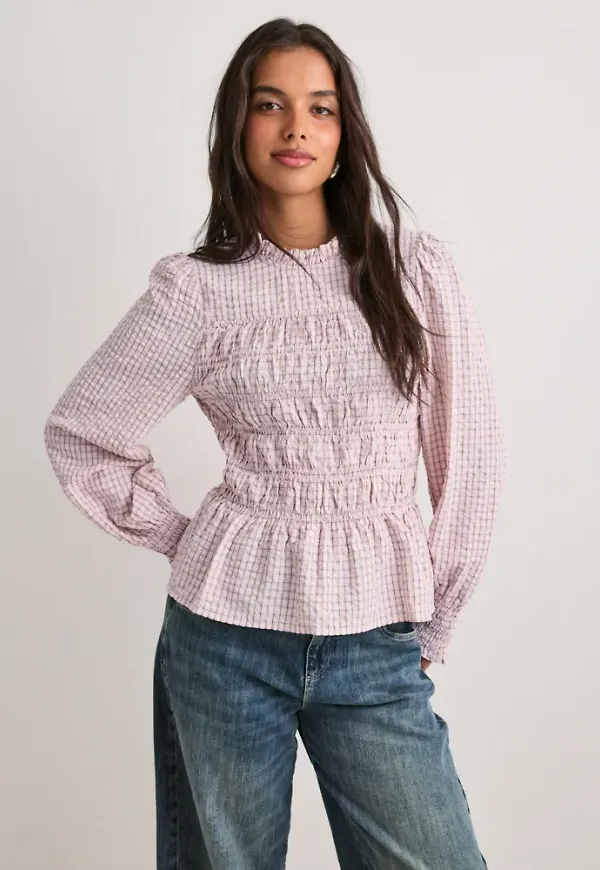 Neo Noir - Rosa - Possa Mini Check Blouse