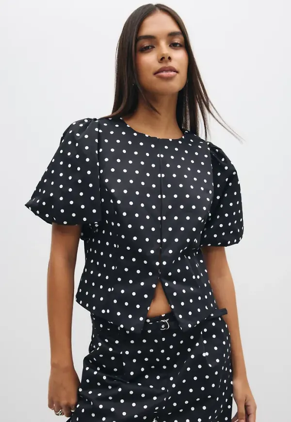 Neo Noir - Svart - Anela Dot Blouse