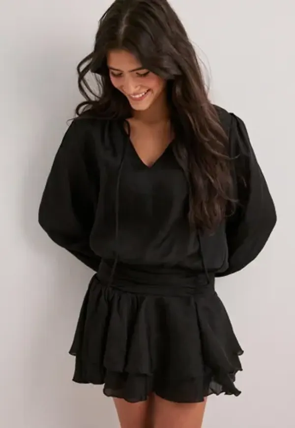 Neo Noir - Svart - Bari Chiffon Dress