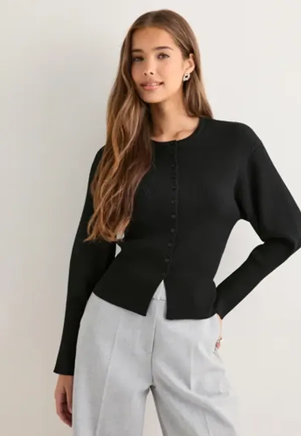 Neo Noir - Svart - Briano Stitch Knit Cardigan