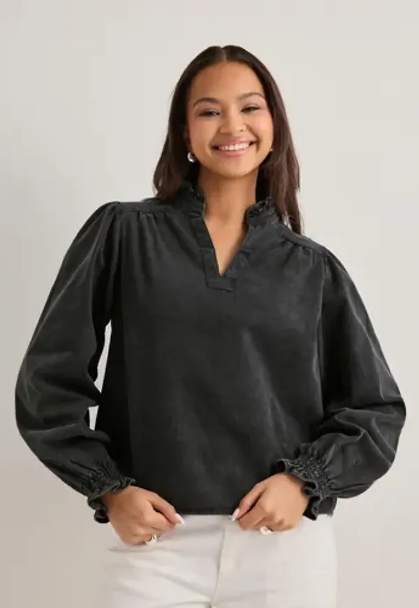 Neo Noir - Svart - Emmeline Denim Blouse