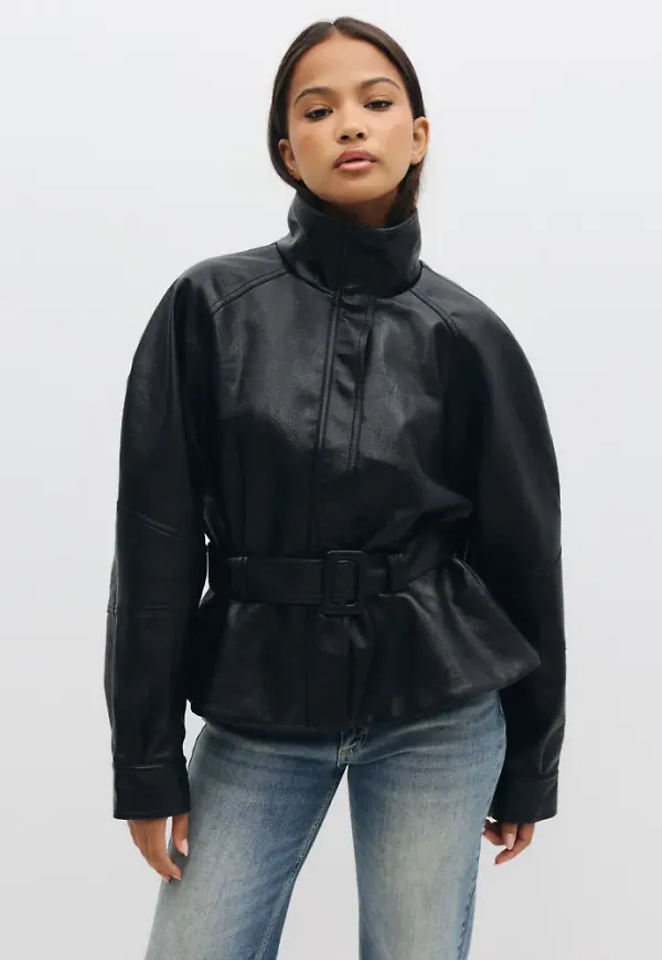 Neo Noir - Svart - Jaclyn Faux Leather Jacket