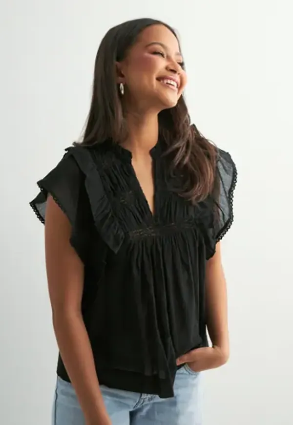 Neo Noir - Svart - Jayla S Voile Top
