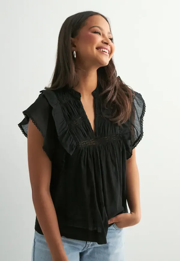Neo Noir - Svart - Jayla S Voile Top