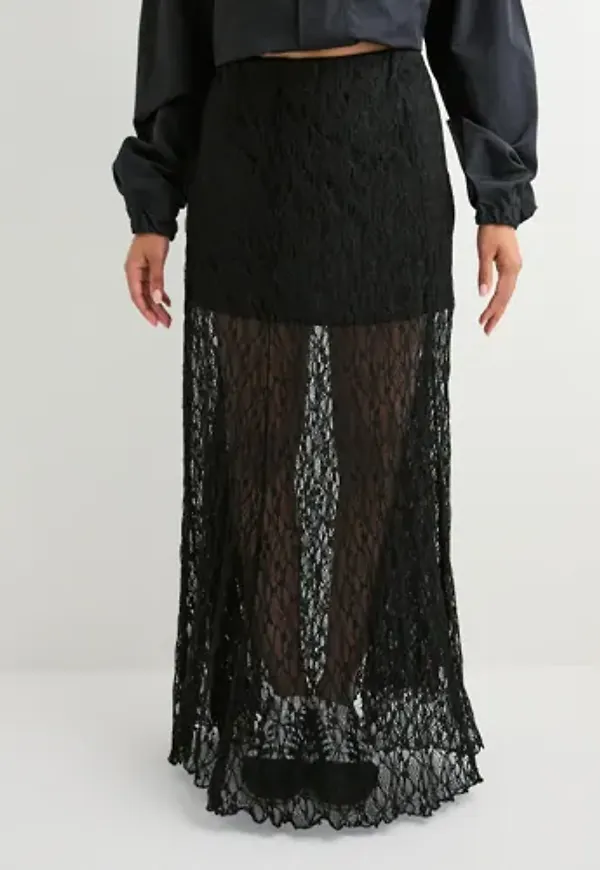 Neo Noir - Svart - Mariya Lace Skirt