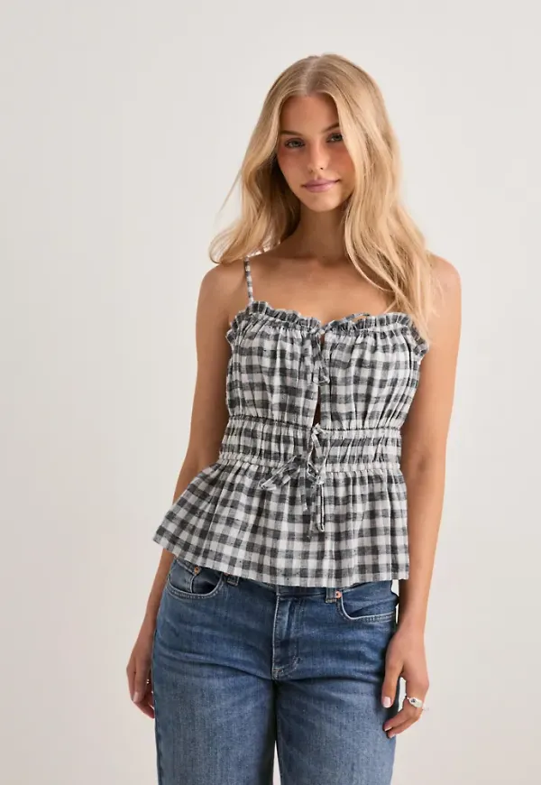 Neo Noir - Svart - Seylor Check Top