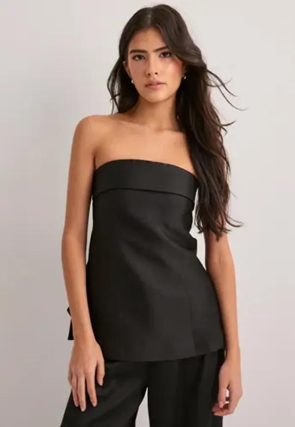 Neo Noir - Svart - Taleen Dull Sateen top