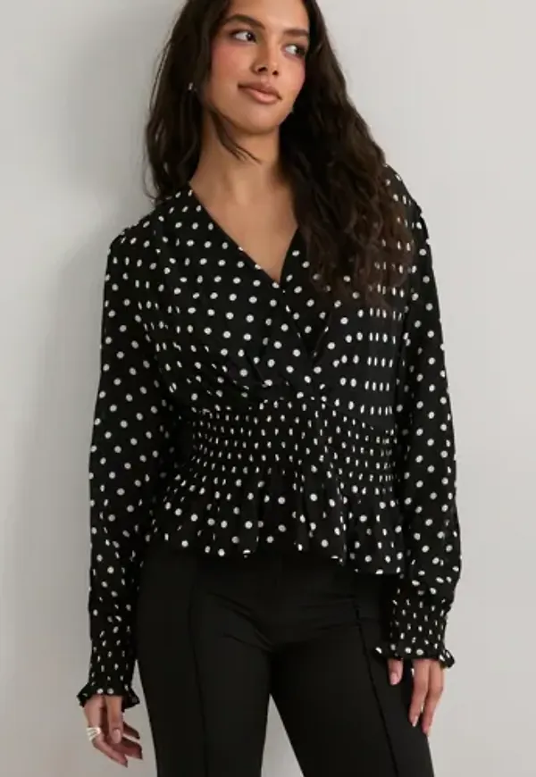 Neo Noir - Svart - Tamona Crepe Dot Blouse