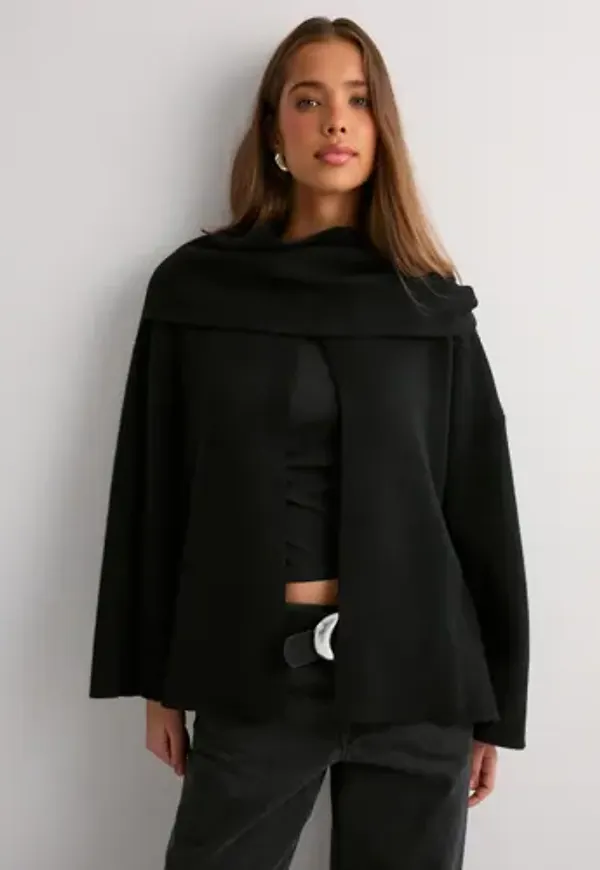 Neo Noir - Svart - Wals Knit Scarf Blouse