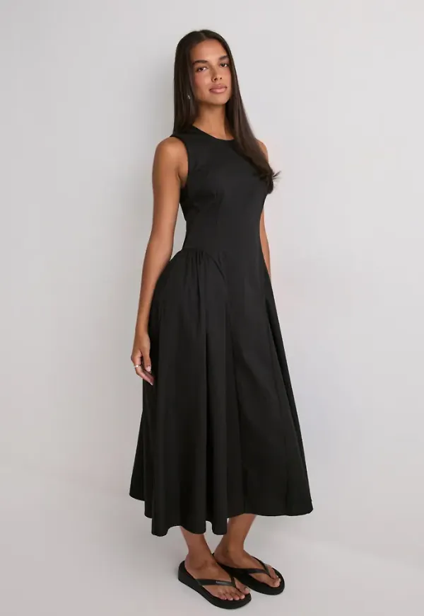 Neo Noir - Svart - Zora Poplin Dress