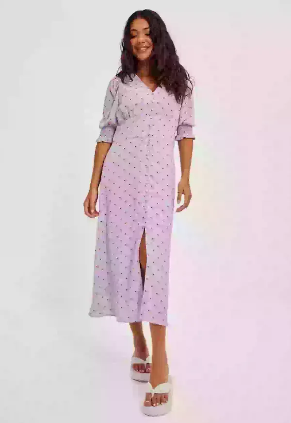Neo Noir Valley Bellerose Dress Midiklänningar Lavender