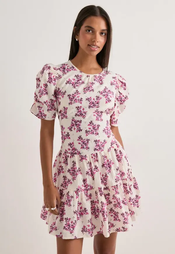 Neo Noir - Vit - Annitas Starling Flower Dress