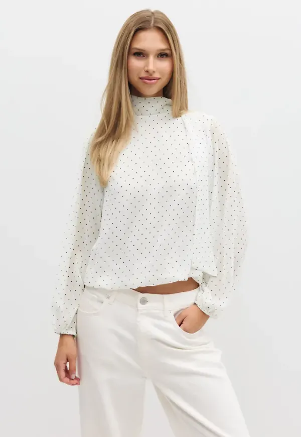 Neo Noir - Vit - Dorellie Dot Blouse