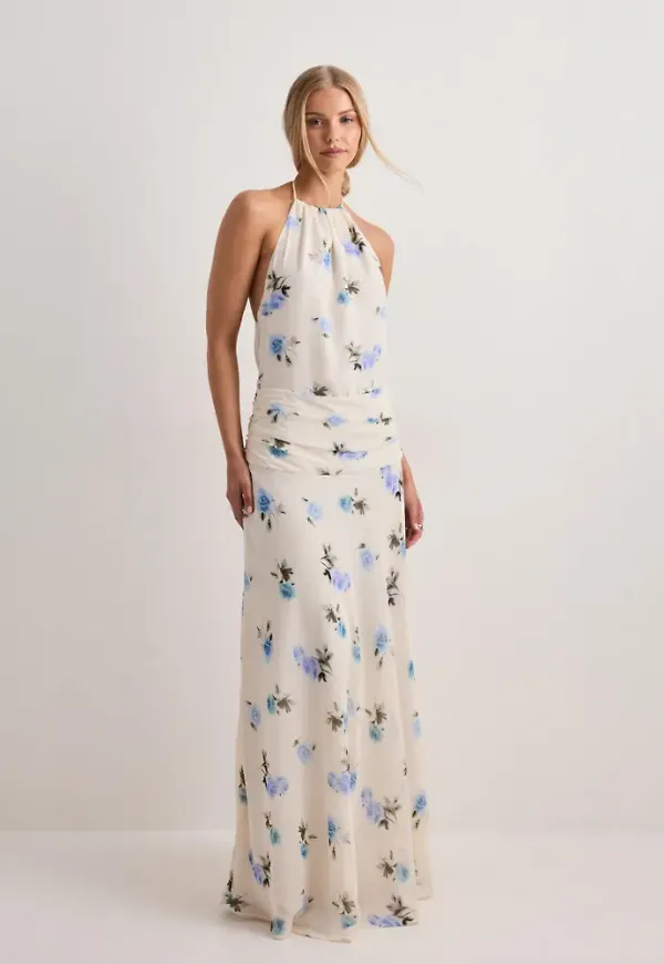 Neo Noir - Vit - Gabina Faded Flower Dress