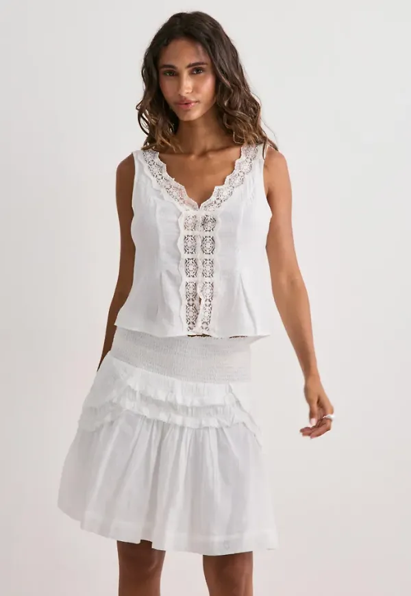 Neo Noir - Vit - Maliah S Voile Skirt