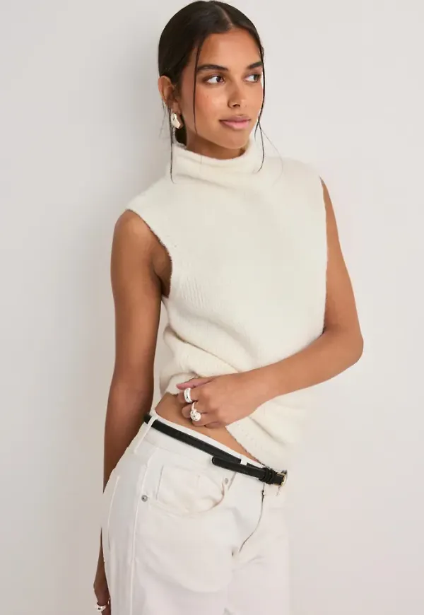 Neo Noir - Vit - Odelia Knit Top