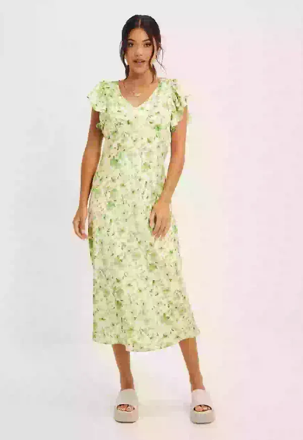 Neo Noir Zahara Dress Midiklänningar Light Green
