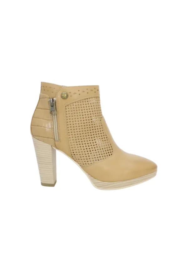 Nerogiardini Heeled Boots Beige, Dam