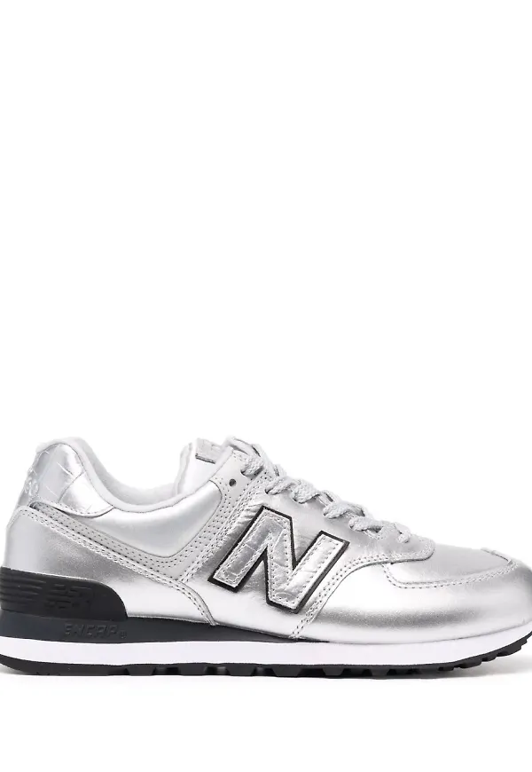 New Balance 574 låga sneakers - Silverfärgad