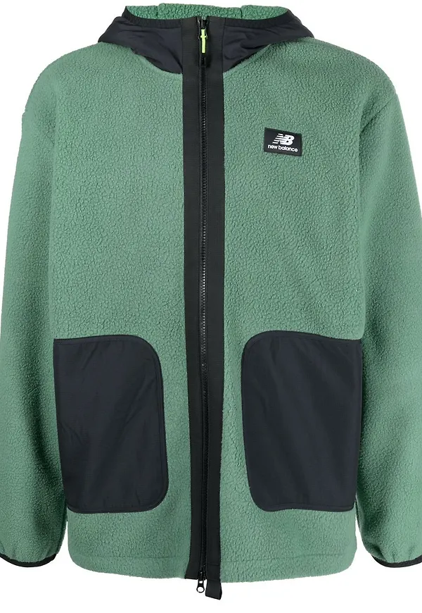 New Balance fleecejacka med huva - Grön