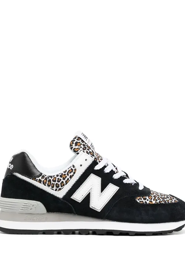 New Balance leopardmönstrade sneakers - Svart