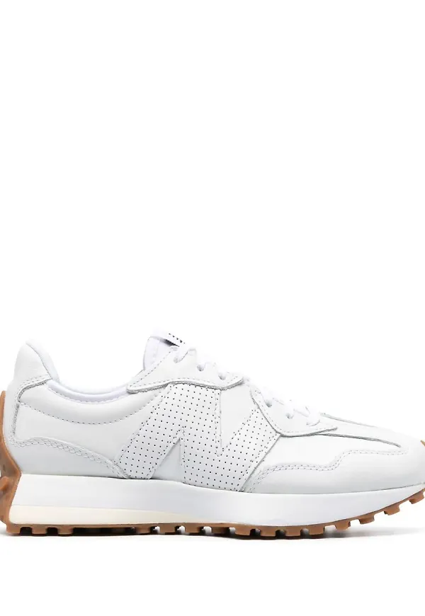 New Balance logo-patch sneakers - Vit