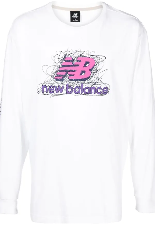 New Balance långärmad t-shirt - Vit