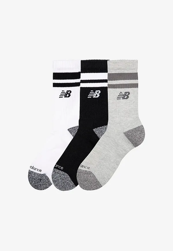 New Balance - Strumpor Active Lifestyle Striped Crew 3-pack - Flerfärgad