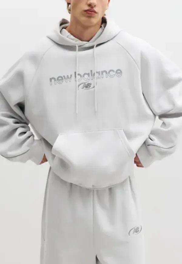 New Balance Trackside Fleece Hoodie Hoodies Grå