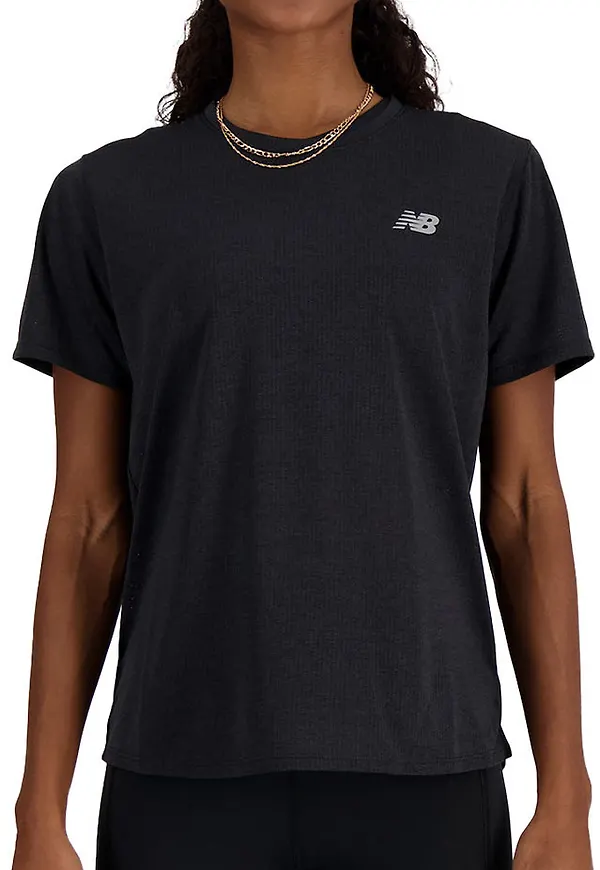 New Balance Women's Athletics T-Shirt Black Heather