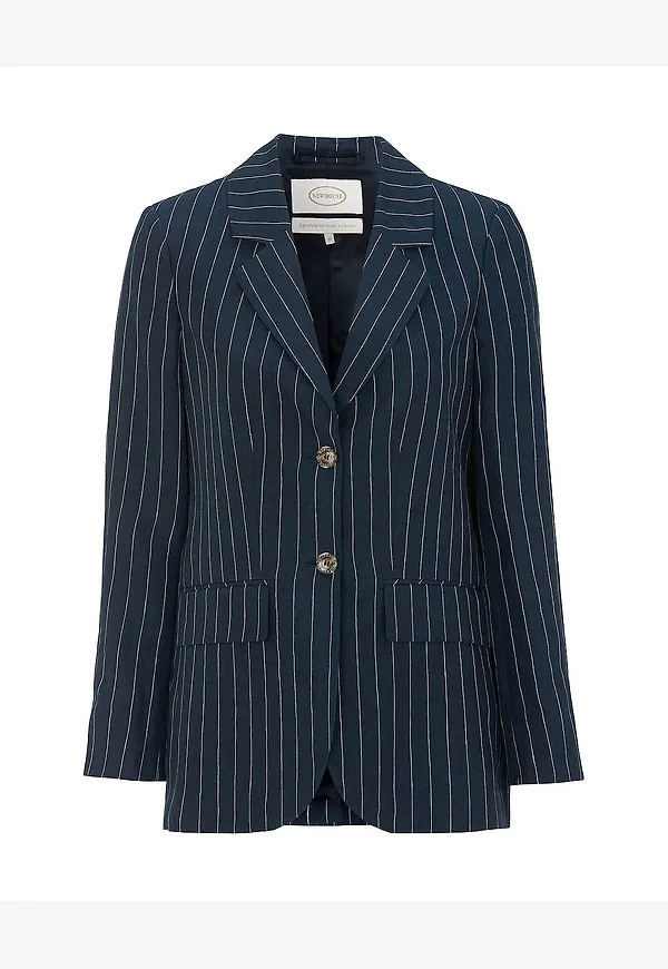 Newhouse - Kavaj Lycke Pinstripe - Blå
