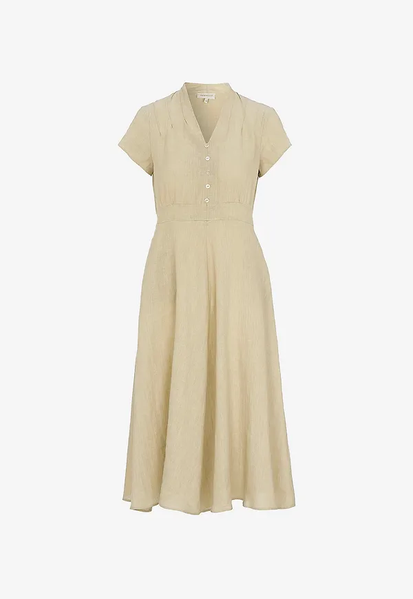 Newhouse - Smockklänning Linen - Beige