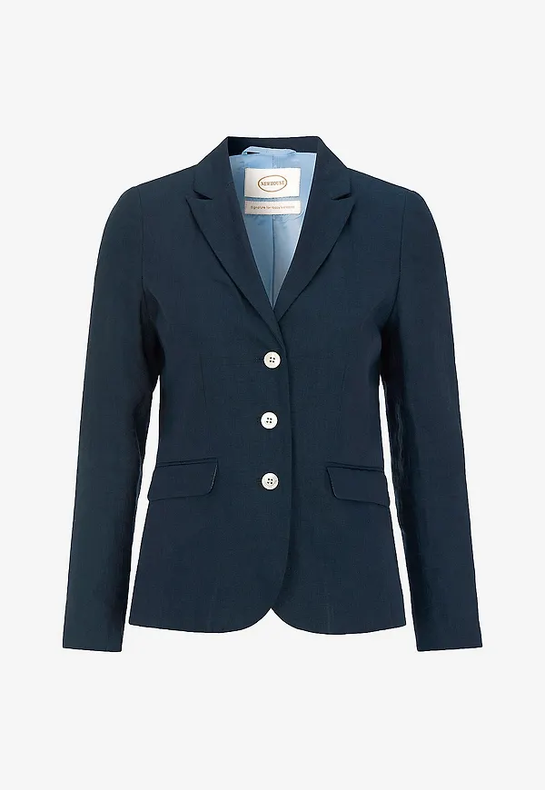 Newhouse - Blazer i linne Amanda - Blå