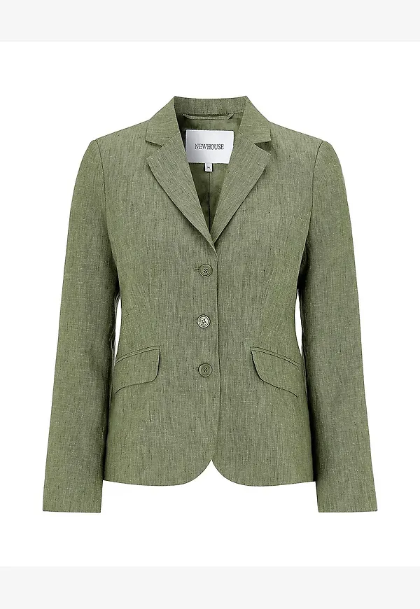 Newhouse - Blazer i linne Amanda - Grön