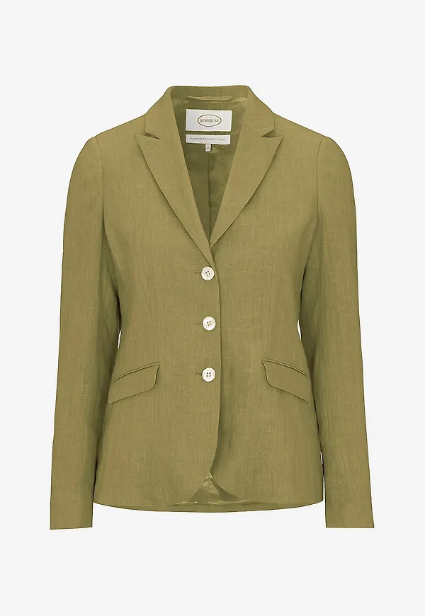 Newhouse - Blazer i linne Amanda - Grön