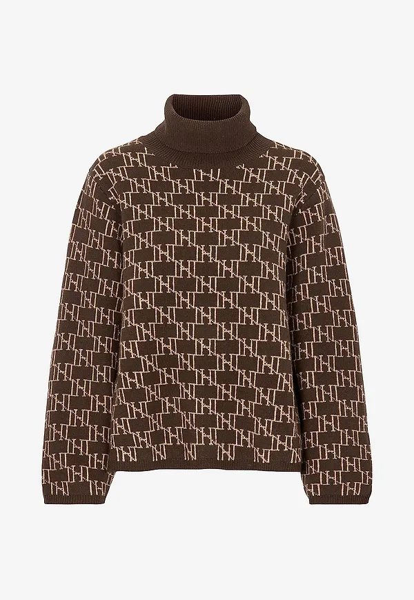Newhouse - Logotyp Turtleneck Alva - Brun