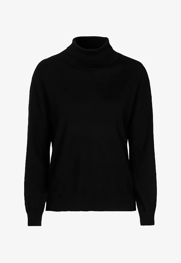 Newhouse - Merino Turtleneck Siri - Svart