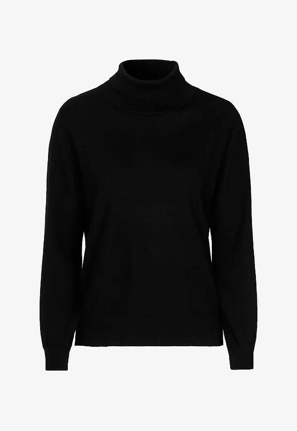 Newhouse - Merino Turtleneck Siri - Svart
