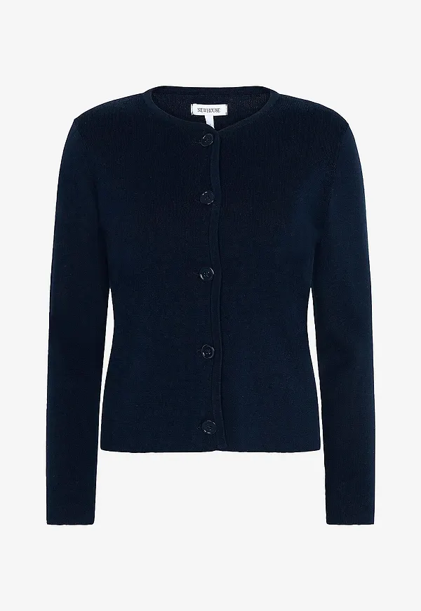 Newhouse - Ribbad Cardigan Felicity - Blå