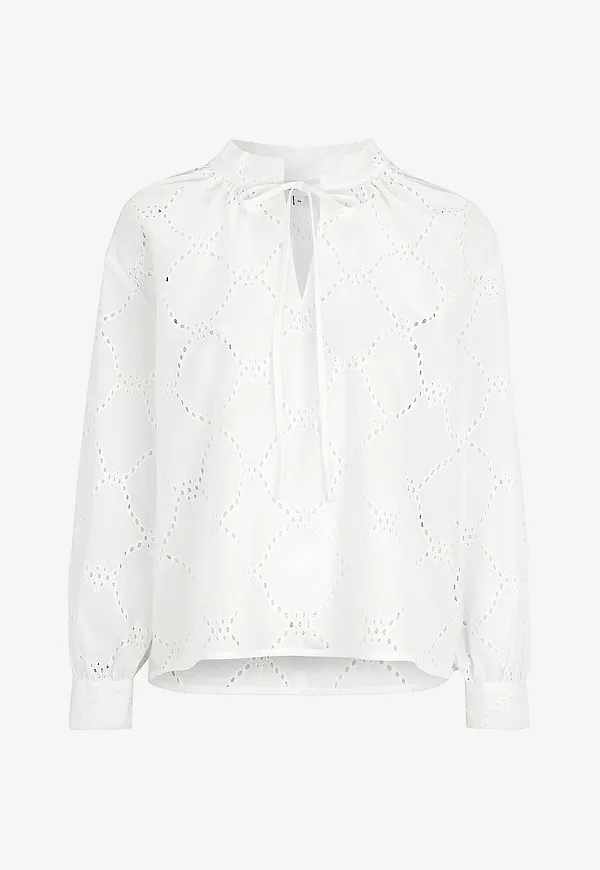 Newhouse - Schiffli Blus Laurie - Vit