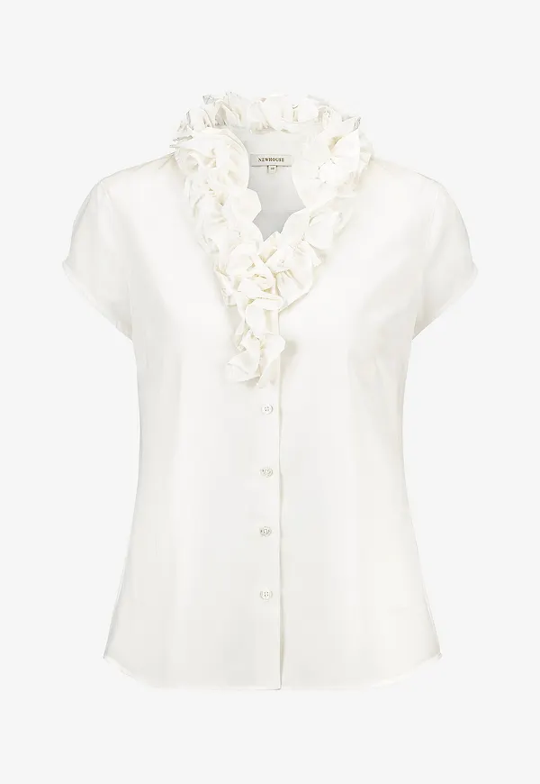 Newhouse - Skjorta Romance Shortsleeve - Vit