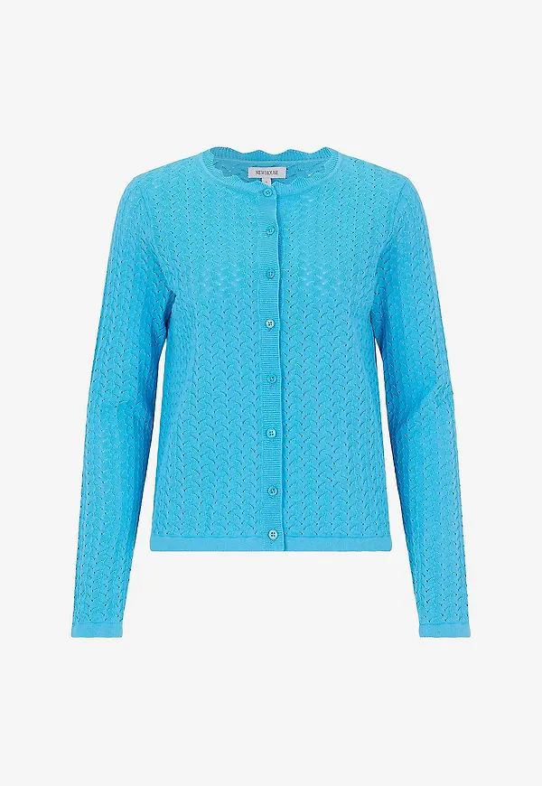 Newhouse - Stickad Cardigan Livia - Blå