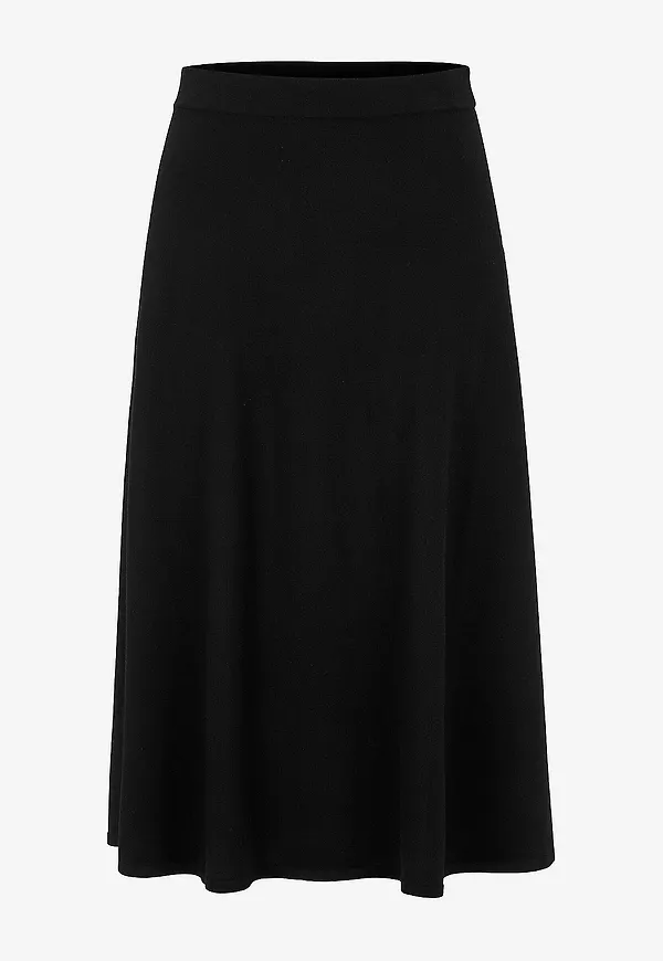 Newhouse - Stickad kjol Louise - Svart