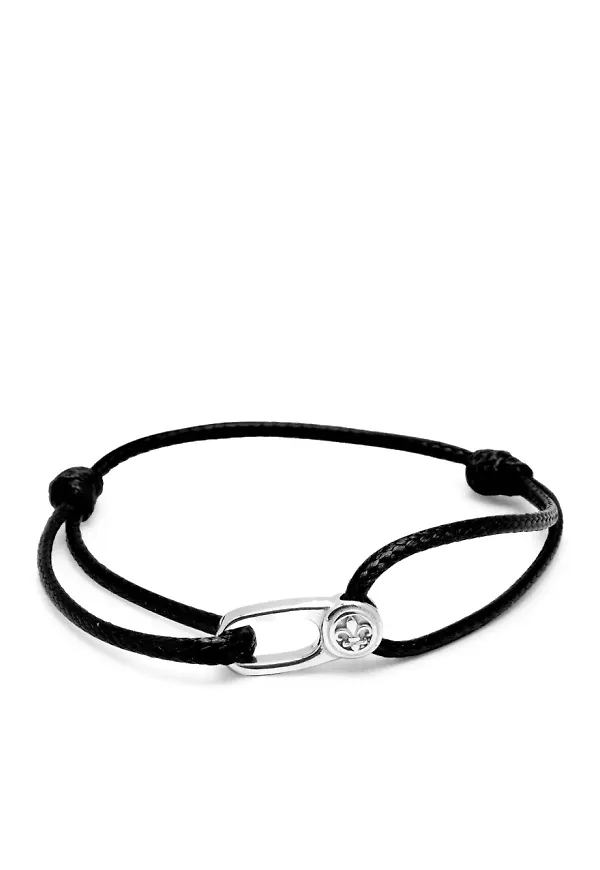 Nialaya Jewelry armband med krokberlock - Svart